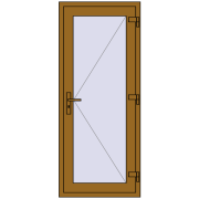 REHAU Z74/60 750x1800 мм LIGHT_OAK з двох сторін
