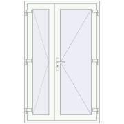 REHAU Z74/60 1200x1950 мм Білий (RAL 9016) з двох сторін