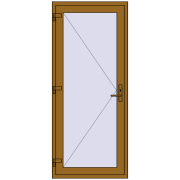 Внутрішні двері 900x2100 мм REHAU Т94/60 LIGHT_OAK з двох сторін