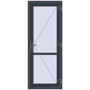 Внутрішні двері 800x2050 мм REHAU Т94/60 ANTHRACITE_GREY_STRUKTURAL з двох сторін