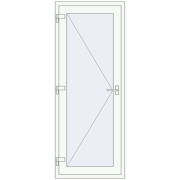 Внутрішні двері 750x2020 мм REHAU Т94/60 Білий (RAL 9016) з двох сторін