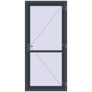 REHAU Z74/60 1060x2280 мм ANTHRACITE_GREY_STRUKTURAL з двох сторін