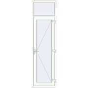 Внутрішні двері 700x2500 мм REHAU Т94/60 Білий (RAL 9016) з двох сторін Внутрішні двері 700x2500 мм REHAU Т94/60 Білий (RAL 9016) з двох сторін