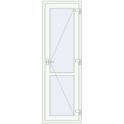 Внутрішні двері 700x2200 мм REHAU Т94/60 Білий (RAL 9016) з двох сторін Внутрішні двері 700x2200 мм REHAU Т94/60 Білий (RAL 9016) з двох сторін
