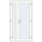 REHAU Т94/60 1100x2000 мм Білий (RAL 9016) з двох сторін