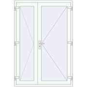REHAU Т94/60 1400x2050 мм Білий (RAL 9016) з двох сторін