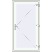 REHAU Т94/60 1000x1820 мм Білий (RAL 9016) з двох сторін