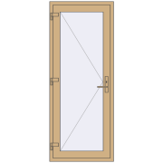 Внутрішні двері 800x2000 мм Altest RAL 1001 Beige з двох сторін