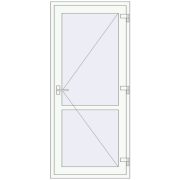 REHAU Z74/60 900x2000 мм Білий (RAL 9016) з двох сторін