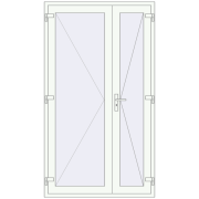 REHAU Т94/60 1300x2300 мм Білий (RAL 9016) з двох сторін