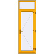 Altest 800x2400 мм RAL 1003 Signal yellow з двох сторін
