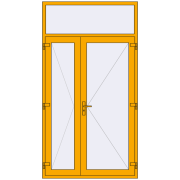 Внутрішні двері 1400x2600 мм Altest RAL 1003 Signal yellow з двох сторін Внутрішні двері 1400x2600 мм Altest RAL 1003 Signal yellow з двох сторін