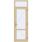 Внутрішні двері 800x2400 мм Altest RAL 1014 Ivory з двох сторін