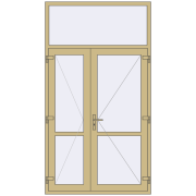 Внутрішні двері 1400x2550 мм Altest RAL 1000 Green beige з двох сторін Внутрішні двері 1400x2550 мм Altest RAL 1000 Green beige з двох сторін