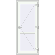 REHAU Т94/60 810x1950 мм Білий (RAL 9016) з двох сторін