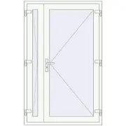 REHAU Т94/60 1200x1900 мм Білий (RAL 9016) з двох сторін