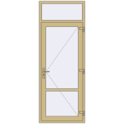 Внутрішні двері 900x2400 мм Altest RAL 1000 Green beige з двох сторін