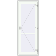 REHAU Т94/60 800x2100 мм Білий (RAL 9016) з двох сторін