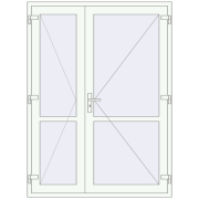 REHAU Т94/60 1500x2030 мм Білий (RAL 9016) з двох сторін REHAU Т94/60 1500x2030 мм Білий (RAL 9016) з двох сторін