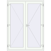 REHAU Т94/60 1500x2050 мм Білий (RAL 9016) з двох сторін
