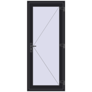 REHAU Z74/60 850x2020 мм BLACK_ULTI-MATT з двох сторін