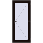 Внутрішні двері 900x2100 мм REHAU Z74/60 BLACK_BROWN з двох сторін
