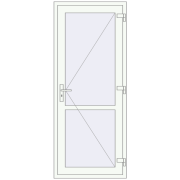 REHAU Т94/60 840x2050 мм Білий (RAL 9016) з двох сторін REHAU Т94/60 840x2050 мм Білий (RAL 9016) з двох сторін