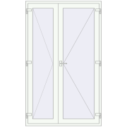 REHAU Т94/60 1400x2300 мм Білий (RAL 9016) з двох сторін
