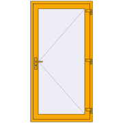 Altest 1050x2050 мм RAL 1003 Signal yellow з двох сторін
