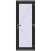 REHAU Т94/60 800x2080 мм ANTHRACITE_GREY_GLATT з двох сторін