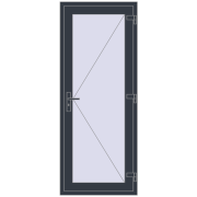 REHAU Т94/60 800x2002 мм ANTHRACITE_GREY_STRUKTURAL з двох сторін