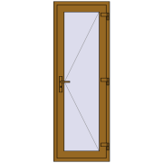 Внутрішні двері 670x1950 мм REHAU Т94/60 LIGHT_OAK з двох сторін