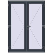 Внутрішні двері 1500x2100 мм REHAU Z74/60 ANTHRACITE_GREY_STRUKTURAL з двох сторін Внутрішні двері 1500x2100 мм REHAU Z74/60 ANTHRACITE_GREY_STRUKTURAL з двох сторін