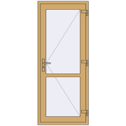 Altest 800x1950 мм RAL 1002 Sand yellow з двох сторін