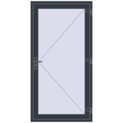 REHAU Т94/60 1050x2050 мм ANTHRACITE_GREY_STRUKTURAL з двох сторін