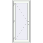 REHAU Т94/60 760x1940 мм Білий (RAL 9016) з двох сторін