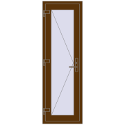 Внутрішні двері 600x1850 мм REHAU Т94/60 WALNUT з двох сторін