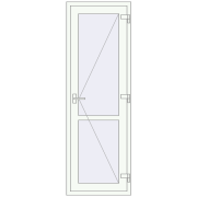 REHAU Т94/60 700x2100 мм Білий (RAL 9016) з двох сторін