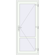 Altest 850x2050 мм RAL 9016 Traffic white з двох сторін