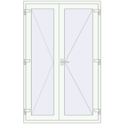 REHAU Т94/60 1300x2050 мм Білий (RAL 9016) з двох сторін REHAU Т94/60 1300x2050 мм Білий (RAL 9016) з двох сторін
