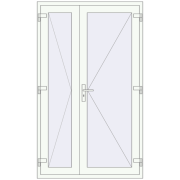 REHAU Т94/60 1240x2070 мм Білий (RAL 9016) з двох сторін