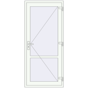 REHAU Т94/60 900x2000 мм Білий (RAL 9016) з двох сторін