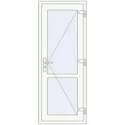 Altest 700x1800 мм RAL 9016 Traffic white з двох сторін
