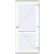 Внутрішні двері 950x2050 мм REHAU Т94/60 Білий (RAL 9016) з двох сторін