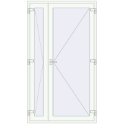 Внутрішні двері 1300x2300 мм REHAU Т94/60 Білий (RAL 9016) з двох сторін