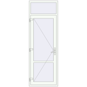 Внутрішні двері 830x2450 мм REHAU Т94/60 Білий (RAL 9016) з двох сторін
