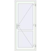 REHAU Z74/60 850x2050 мм Білий (RAL 9016) з двох сторін