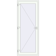 REHAU Т94/60 900x2330 мм Білий (RAL 9016) з двох сторін