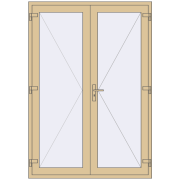 Altest 1500x2150 мм RAL 1014 Ivory з двох сторін