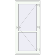 REHAU Т94/60 900x1900 мм Білий (RAL 9016) з двох сторін
